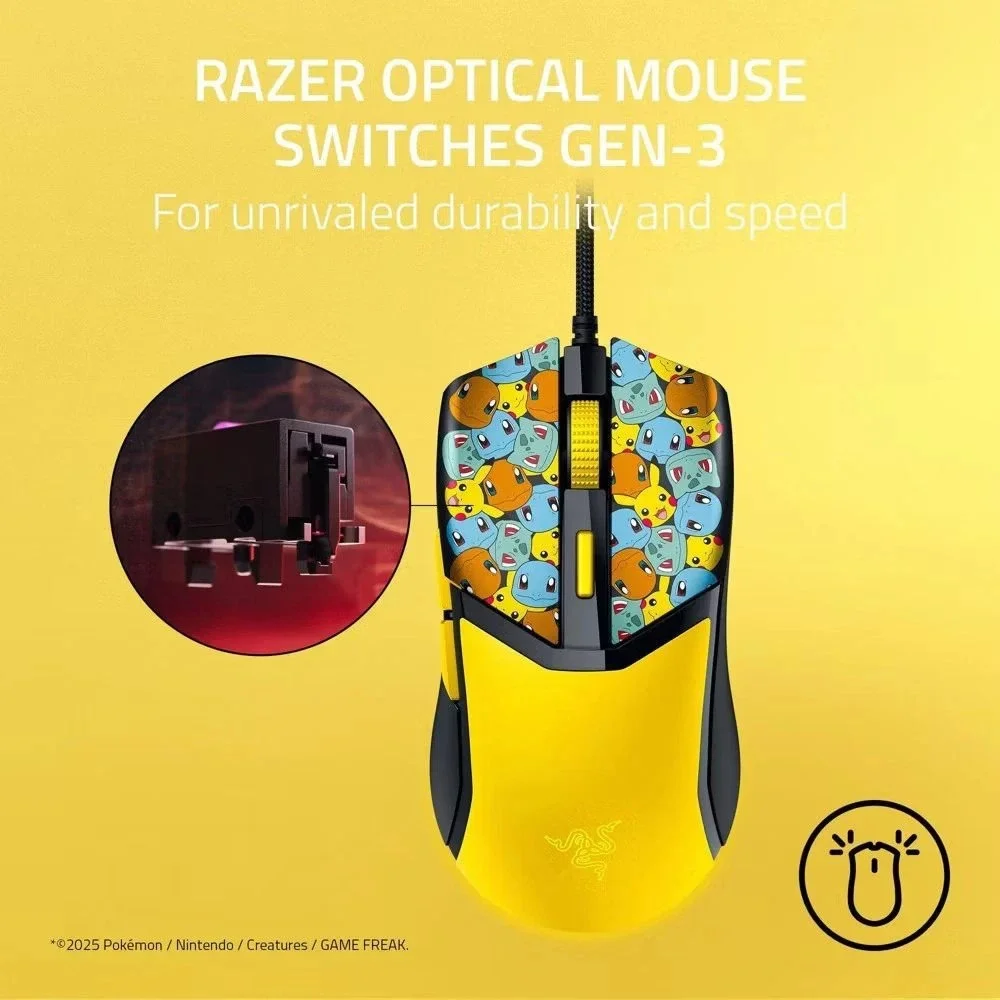 New! Razer Cobra Gaming Mouse Pokemon Kanto Starters Edition Customizable Gen-3